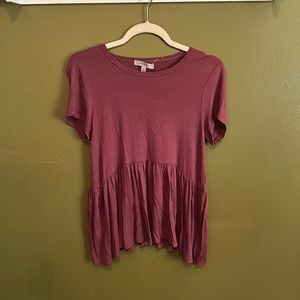 Gaze brand size xs flowly peplum scoop neck tee